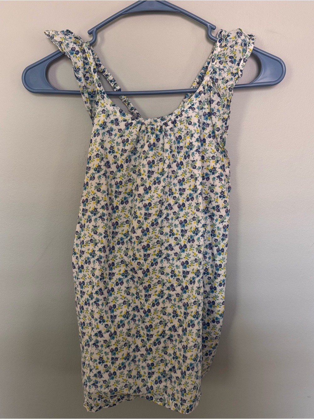Mini Boden Floral Sleeveless Dress Girls 11-12 Years Blue Ditsy Print Cotton